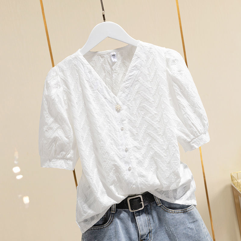 Soft Cotton Puff Sleeve Blouse
