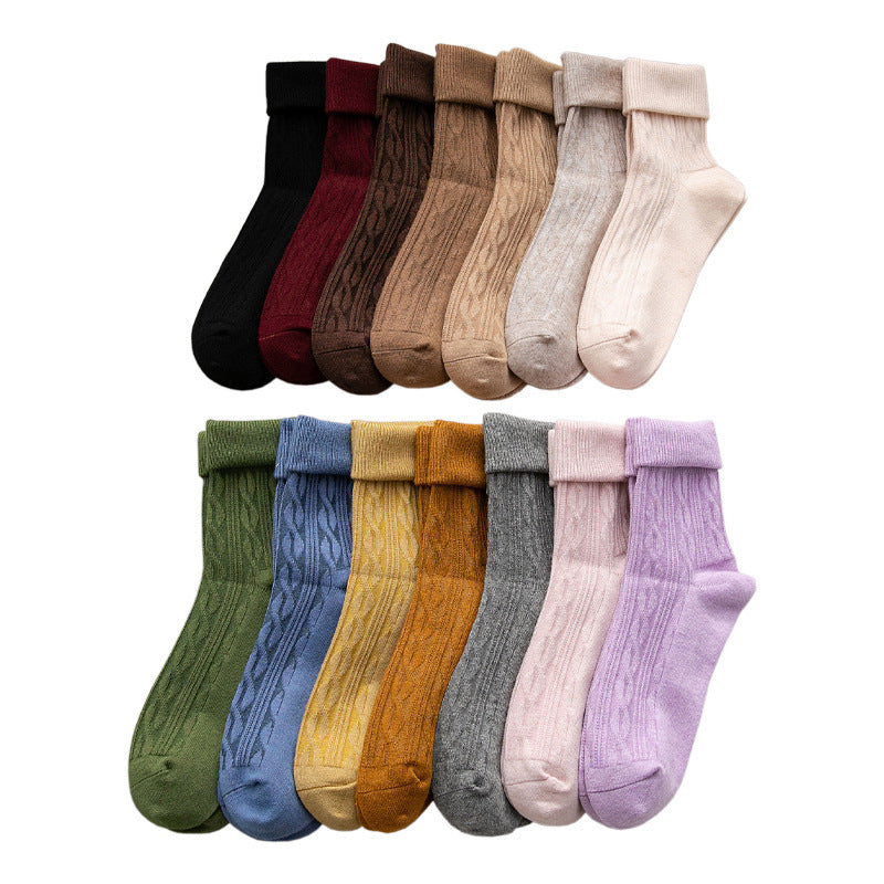 Japanese Warm Cotton Socks (12 Pairs)