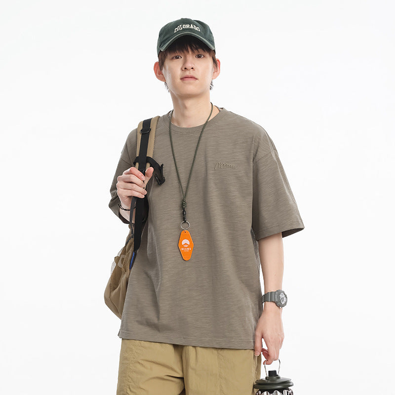 Embroidered Cotton T-shirt For Men