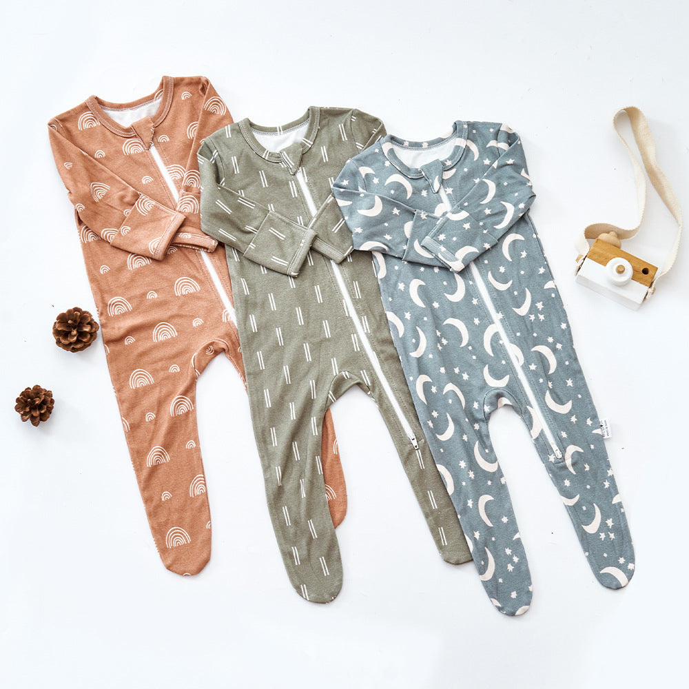 CloudCoton Bamboo Cotton Baby Pajama Jumpsuit - CloudCoton Sleepwear image