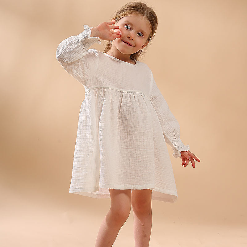 Soft Cotton Two-Layer Girls Dress