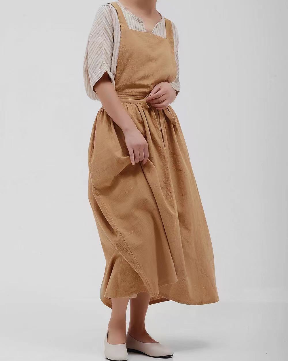 LuxeKitchen Cotton Linen Apron - Cloud Coton cotton product image
