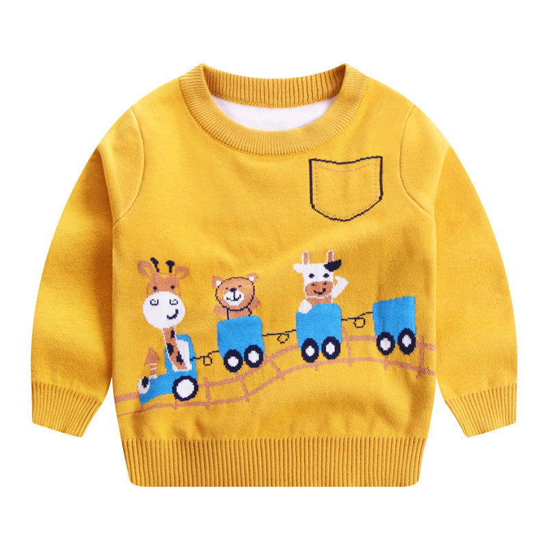 Boys Knitwear Fawn Cotton Doublelayer Bottom Top