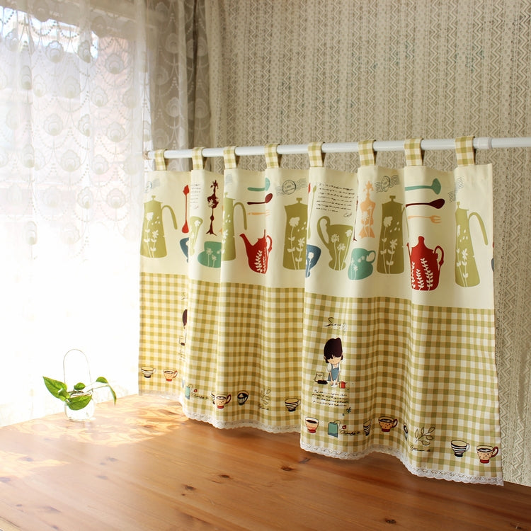 Cotton Fabric Kitchen Curtain