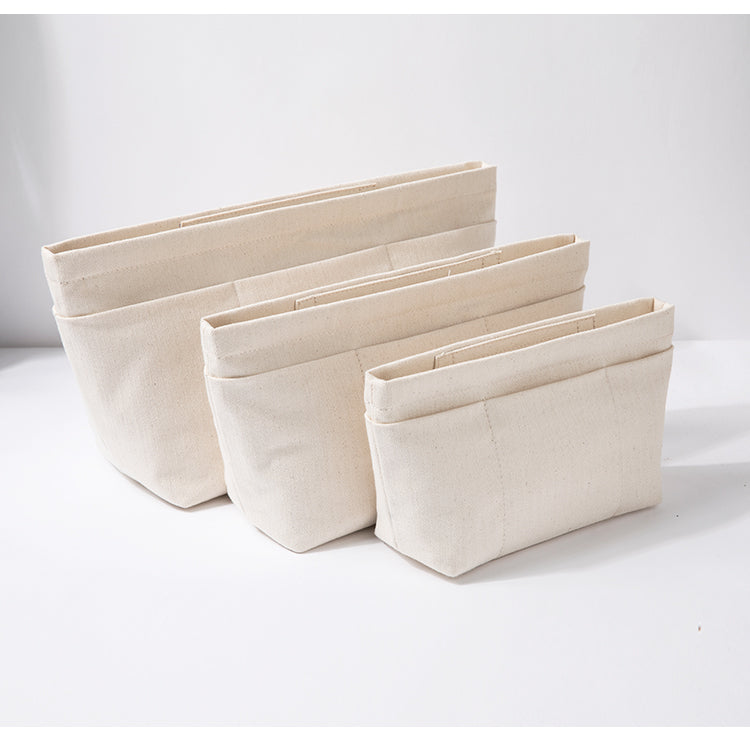 Cotton Canvas Makeup Organizer Bag